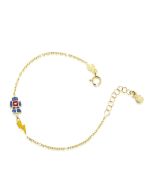 Toys Bracelet in yellow gold with robot and lightning