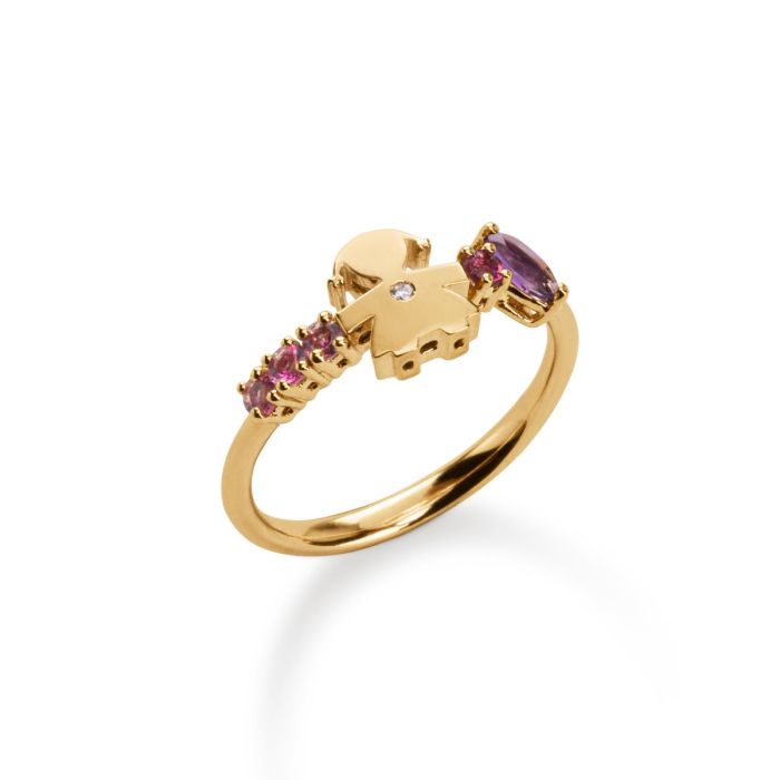 Anello oro clearance e ametista