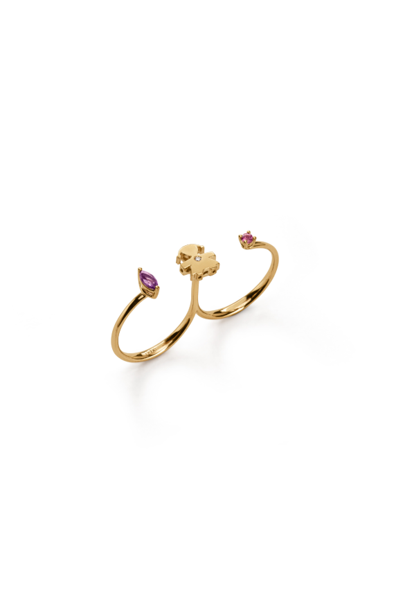 Fancy Jadau Ring in 22ct Gold GLR 064