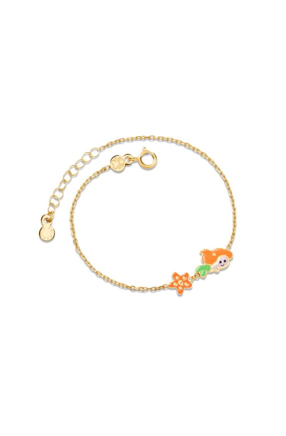 Fiabe Bracelet in yellow with Little Mermaid-inspired figure