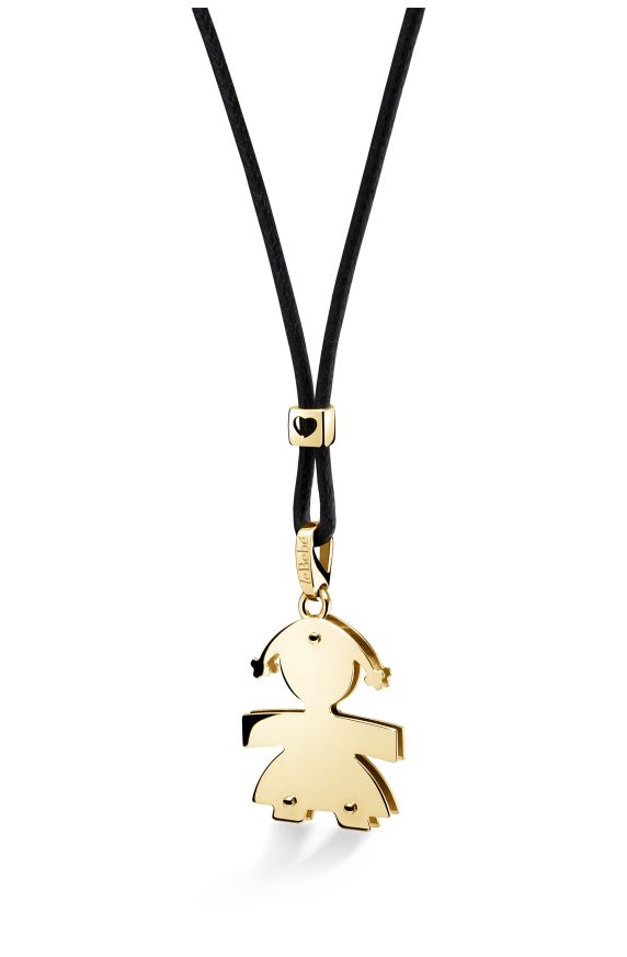 I Classici pendant with Girl silhouette in yellow gold