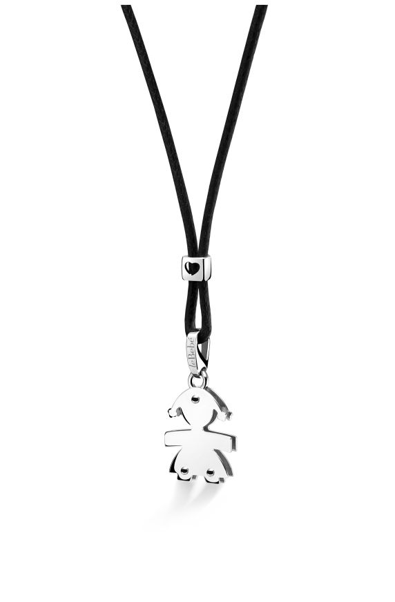 I Classici pendant with Girl silhouette in white gold