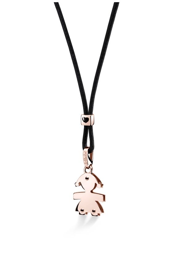 I Classici pendant with Girl silhouette in rose gold