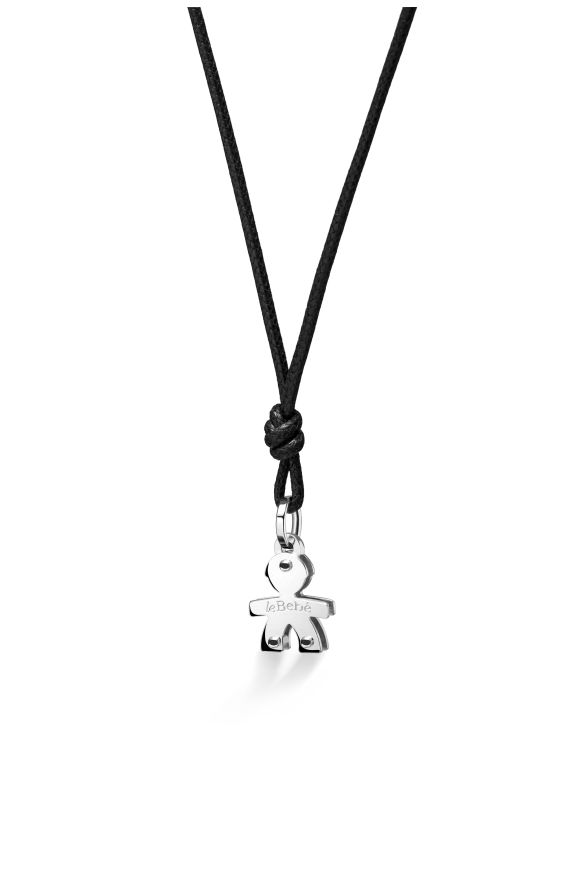 I Classici pendant with Boy silhouette in white gold 