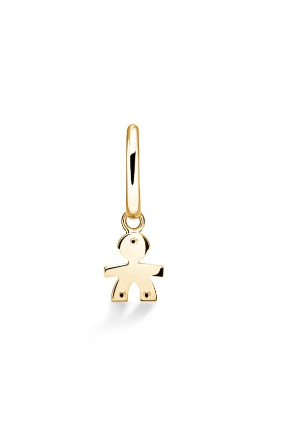  I Mini ♡ Mono Orecchino Pendente Bimbo Oro Giallo