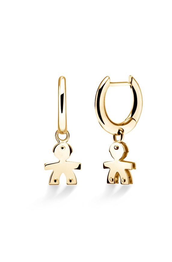 I Mini ♡ Orecchini Pendenti Bimbo Oro Giallo