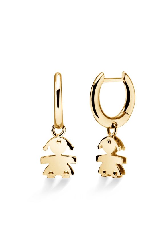 I Mini ♡ Orecchini Pendenti Bimba Oro Giallo