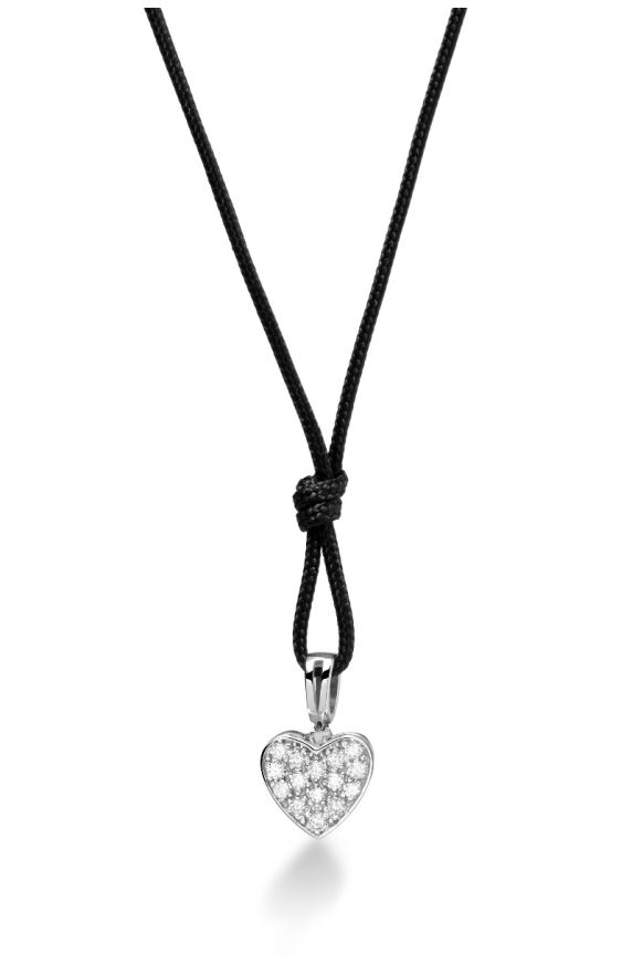 I Preziosi pendant with heart in white gold and diamonds