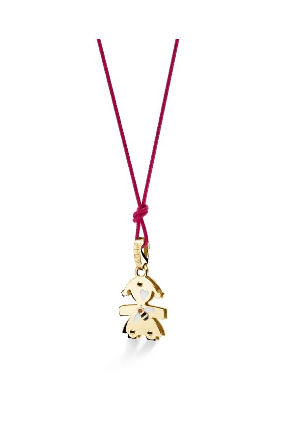 Lovely ♡ Ciondolo Bimba Oro Giallo Ape e Quarzo Citrino