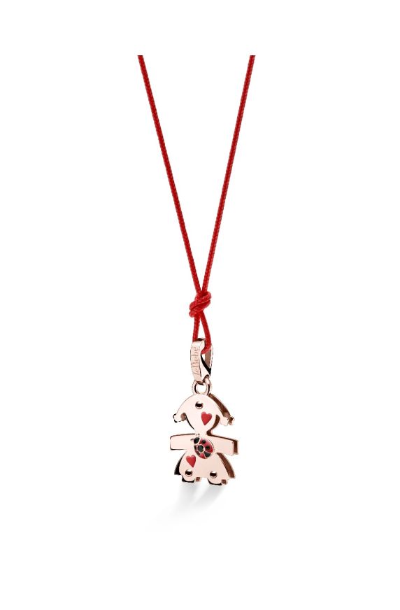 Lovely ♡ Ciondolo Bimba Oro Rosa Coccinella e Spinello