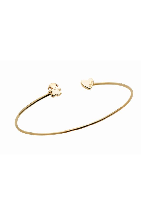 LES PETITS ♡ BRACELET GIRL AND HEART YELLOW GOLD WITH DIAMOND