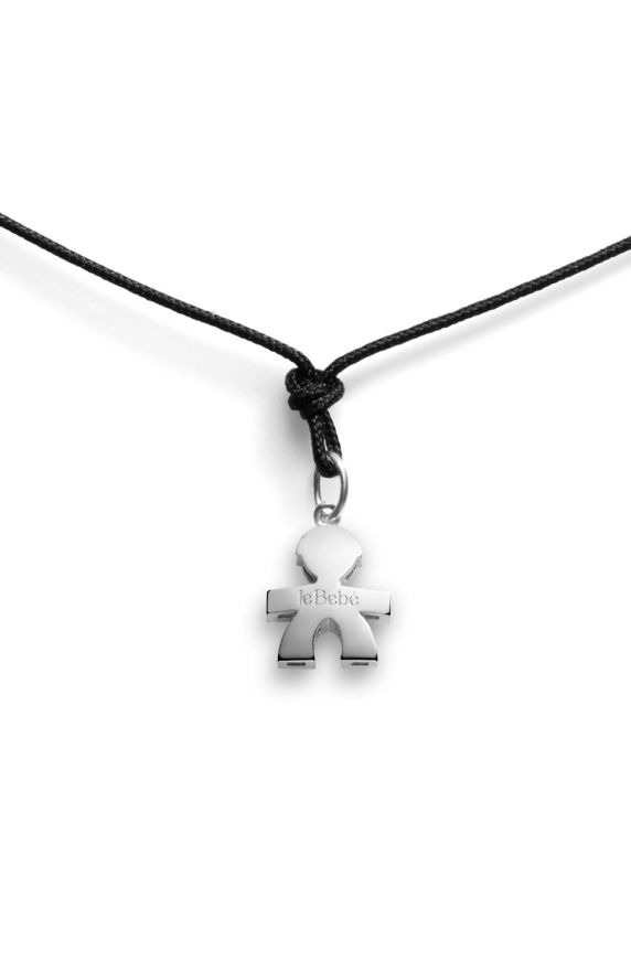 I Tesorini pendant with Boy silhouette in white gold