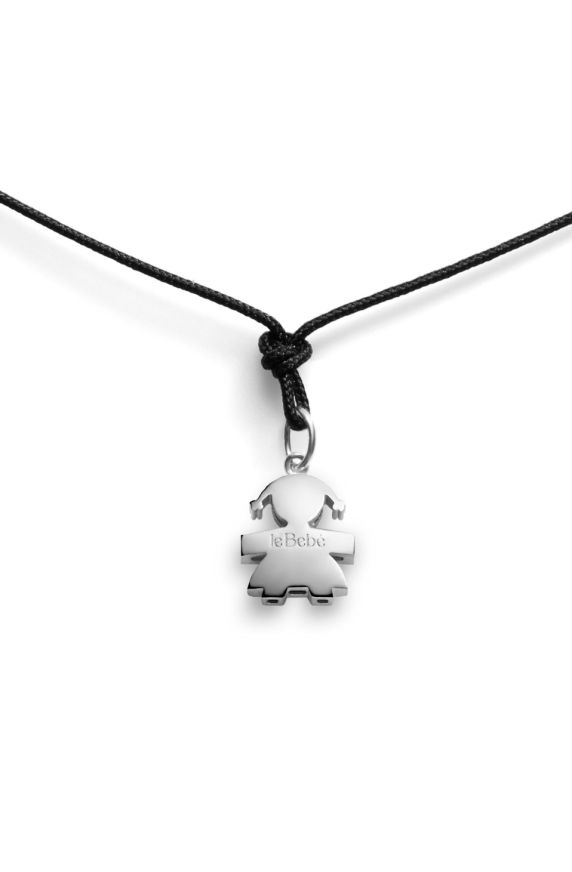 I Tesorini pendant with Girl silhouette in white gold