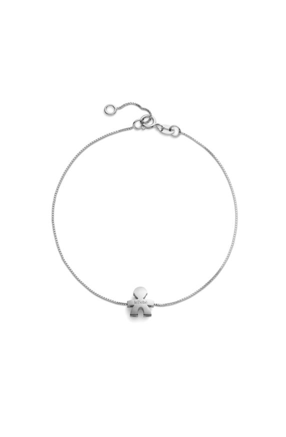 I Tesorini bracelet with Boy silhouette in white gold