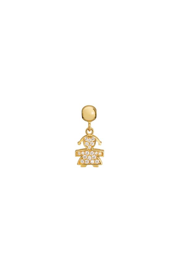 Charm I Tesorini Pop con sagoma bimba oro giallo e diamanti
