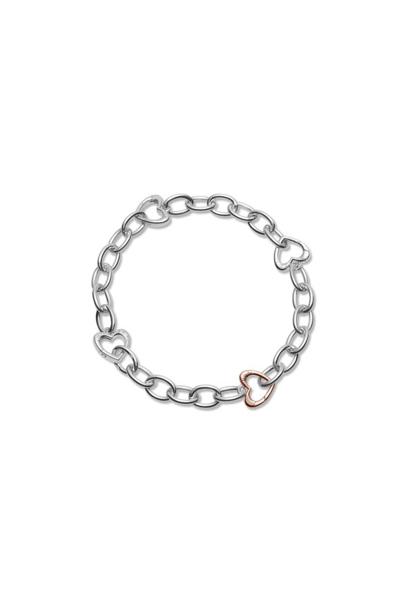 Lock Your Love ♡ Silver and Rose Gold Bracelet 