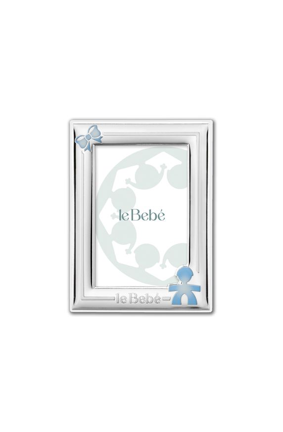 Frame for photo 9x13 cm with Boy silhouette and ribbon