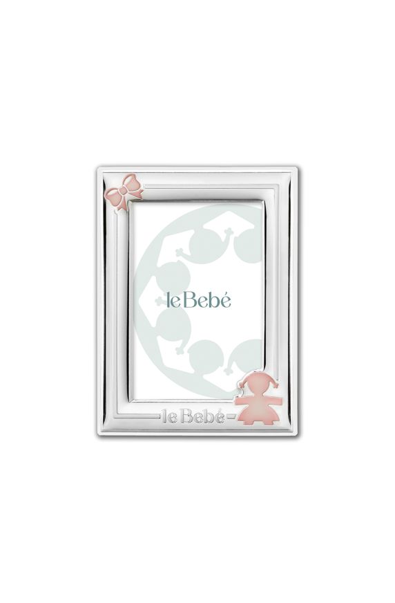 Frame for photo 9x13 cm with Girl silhouette and ribbon