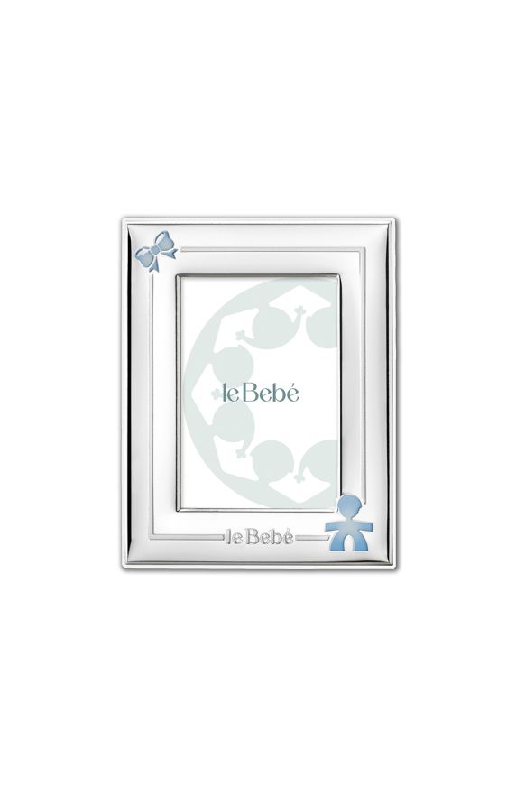 Frame for photo 10x15 cm with Boy silhouette and ribbon