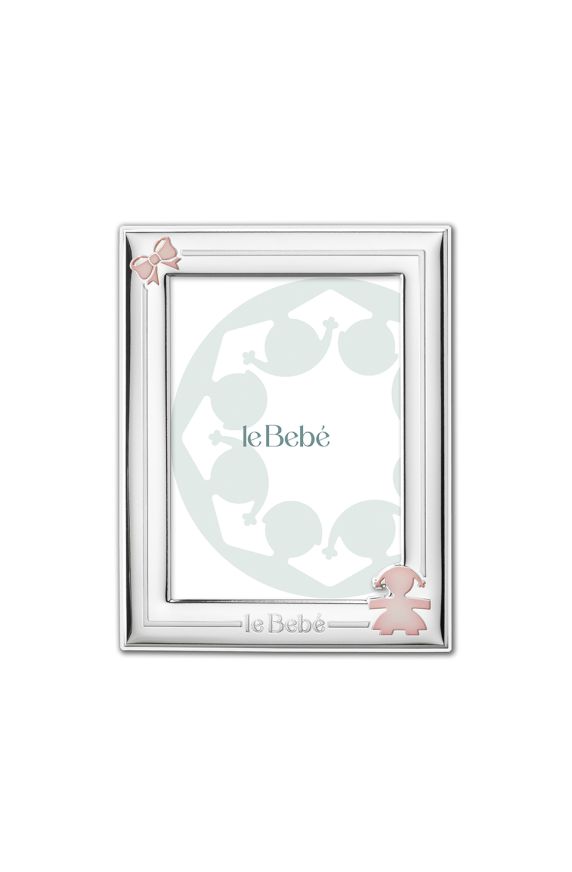 Frame for photo 13x18 cm with Girl silhouette and ribbon