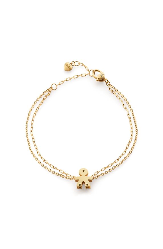 I Classici bracelet with Boy silhouette in yellow gold and diamond