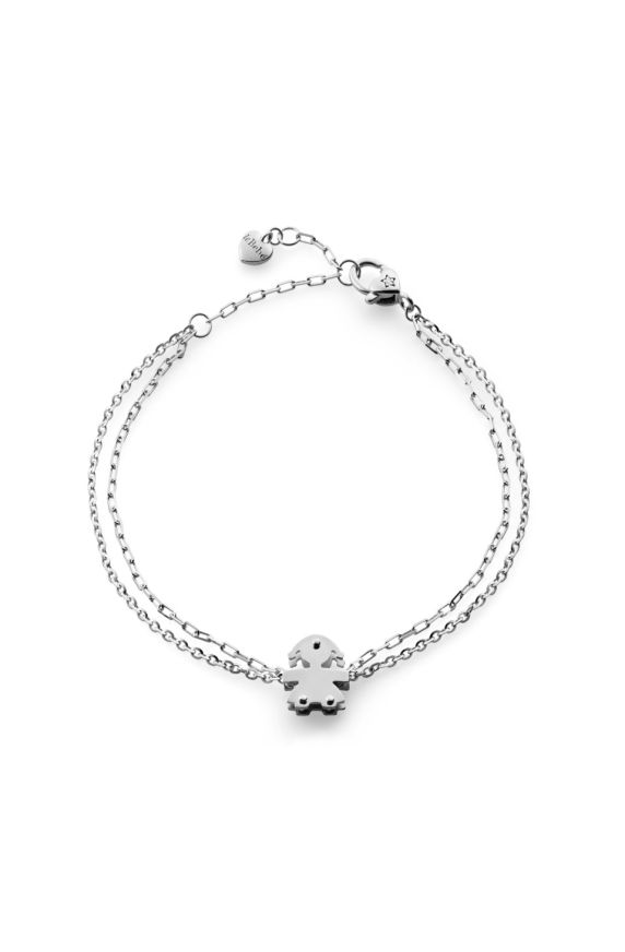 I Classici bracelet with Girl silhouette in white gold and diamond