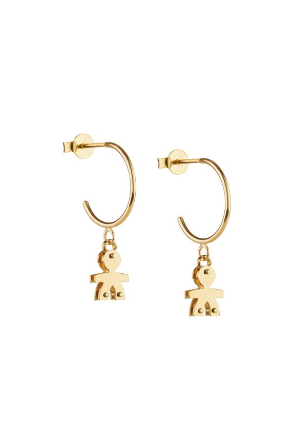 I Classici earrings with Boy silhouette in yellow gold 