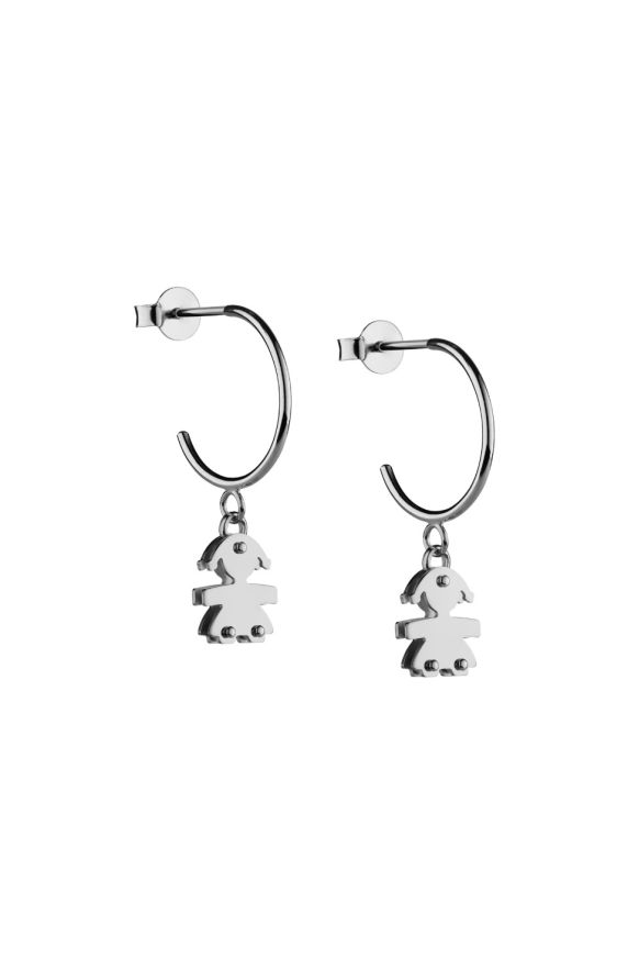 I Classici earrings with Boy silhouette in white gold 