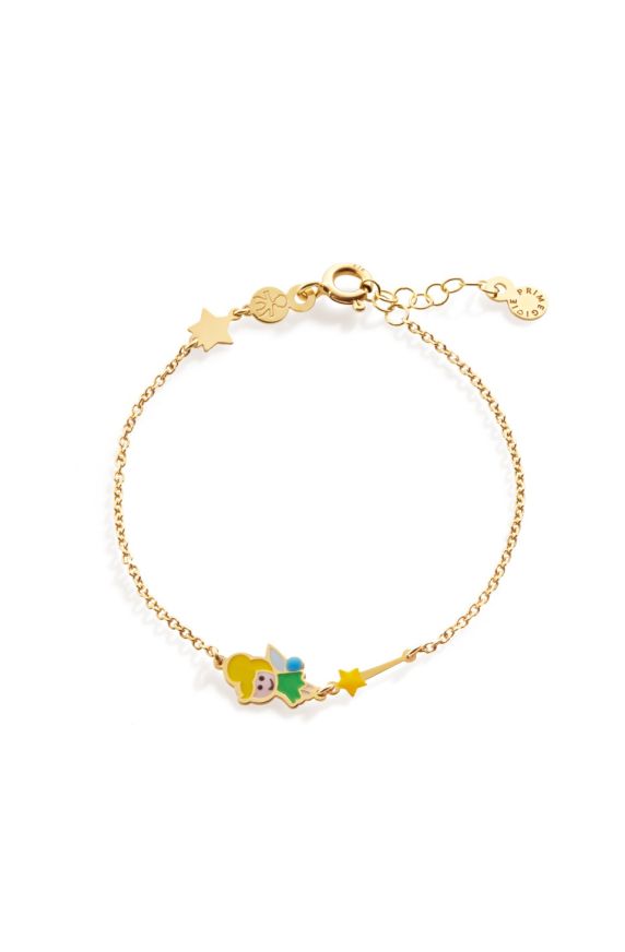 Fiabe Bracelet in yellow with Tinker Bell-inspired figure