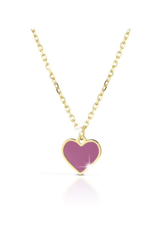 Fortuna necklace with heart in yellow gold