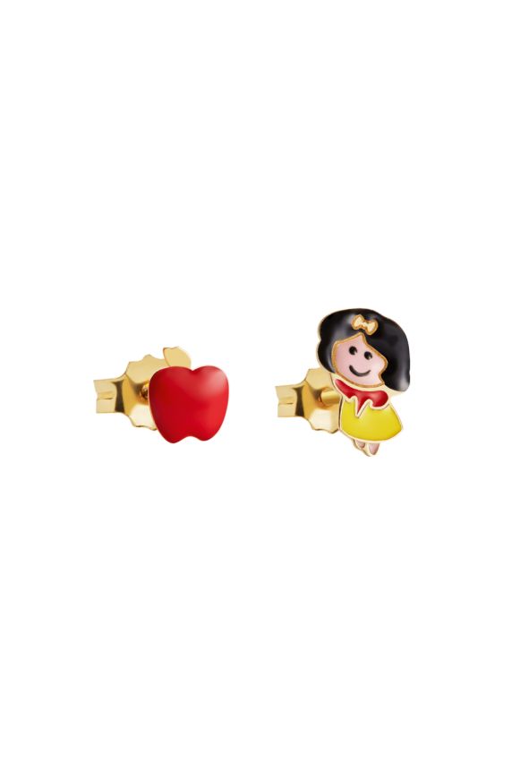 Fiabe Bracelet in yellow gold with snow white-inspired figure and apple