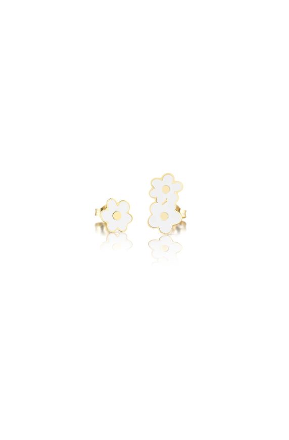 TOYS ♡ FLOWERS YELLOW GOLD EARRINGS