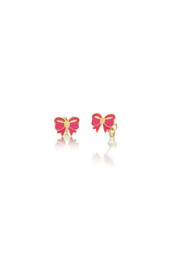 Toys  Earrings in yellow gold with bow