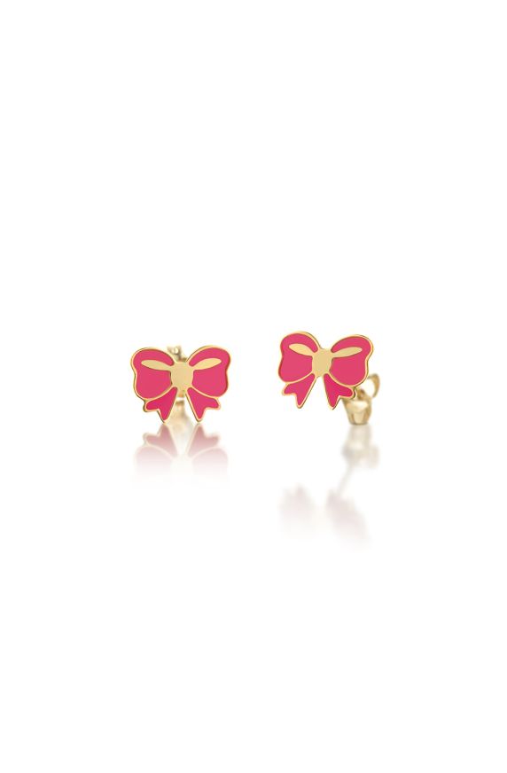 Toys  Earrings in yellow gold with bow