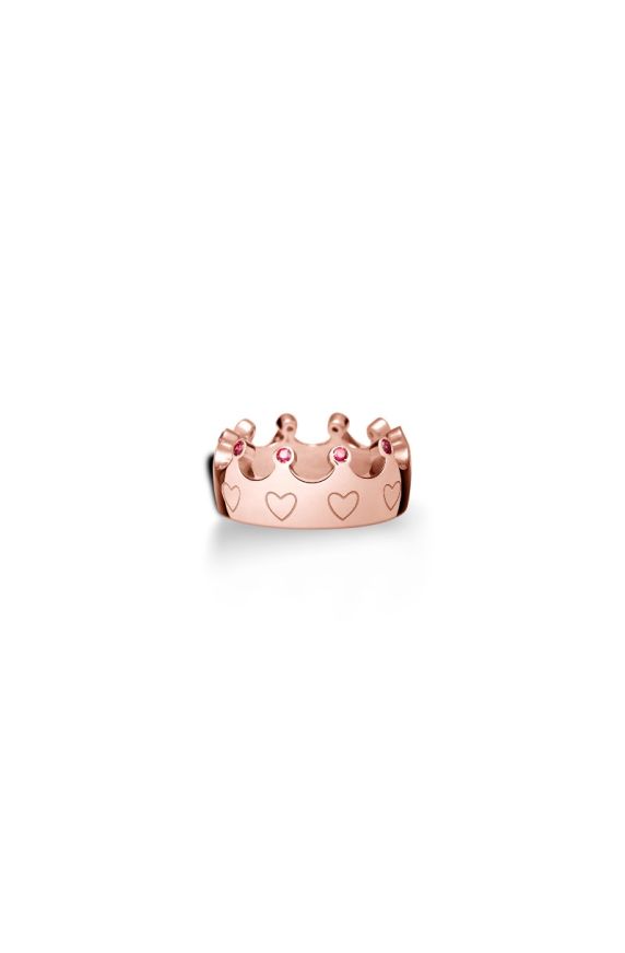 Lovetto ♡ Rose Gold-plated Silver Ring with Swarovski