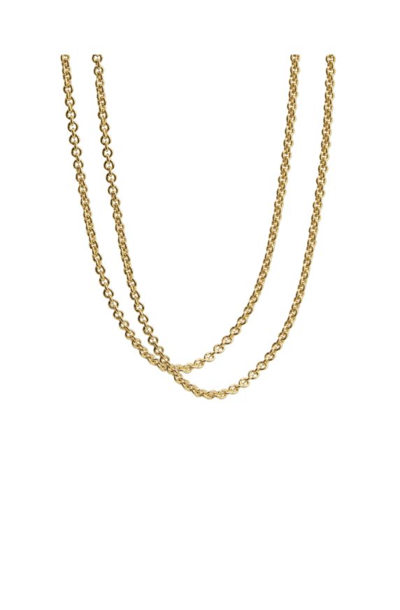  Yellow gold-plated silver necklace