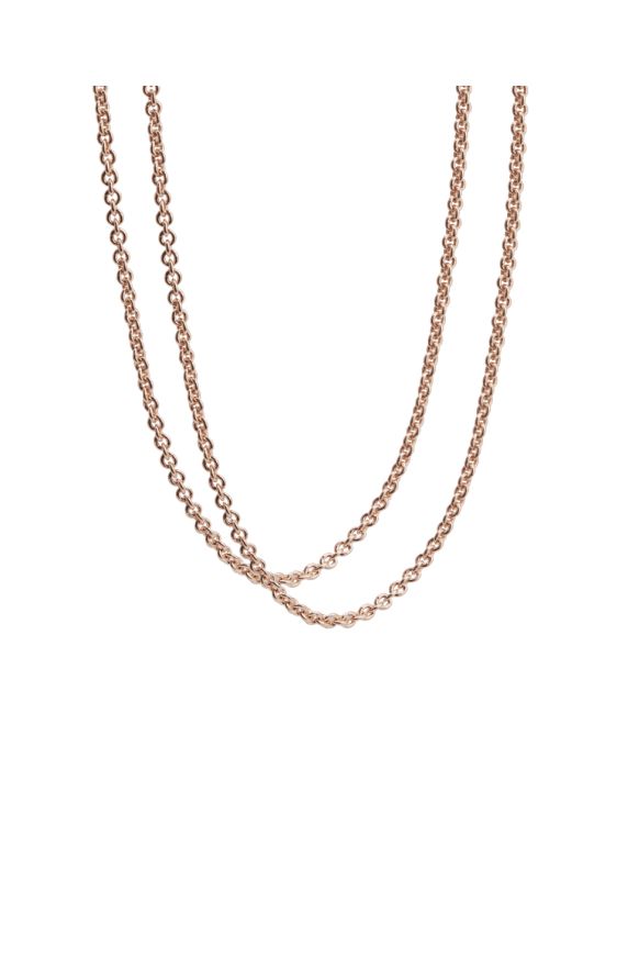 Rose gold-plated silver necklace